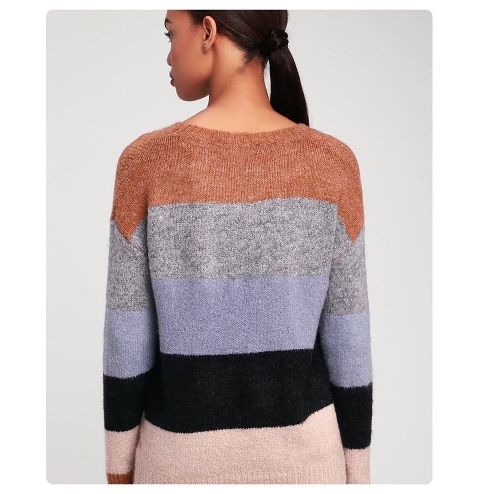 Lulu’s Unconditional Multi Striped Knit Sweater - image 4